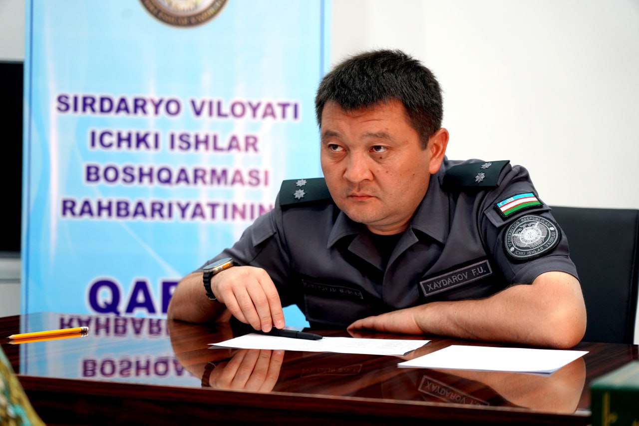 Начальник Управления внутренних дел Сырдарьинской области провел личный прием 