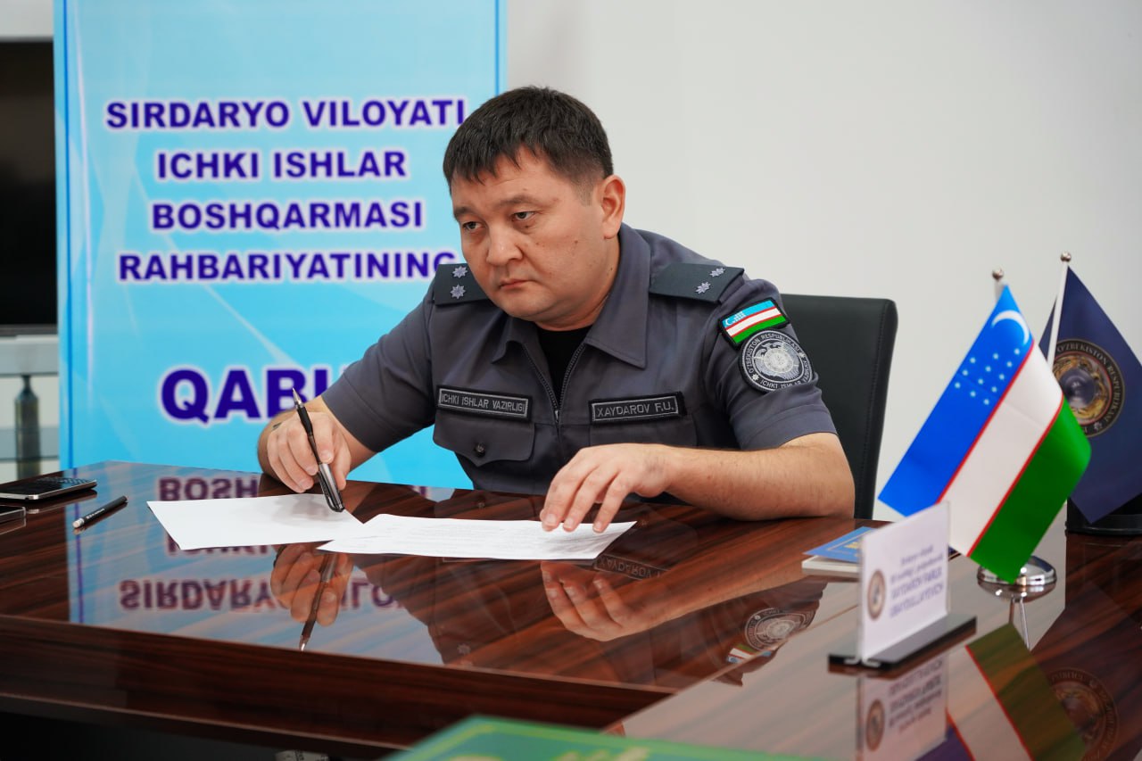 The leadership of the Sirdarya Regional Internal Affairs Department held a face-to-face me…