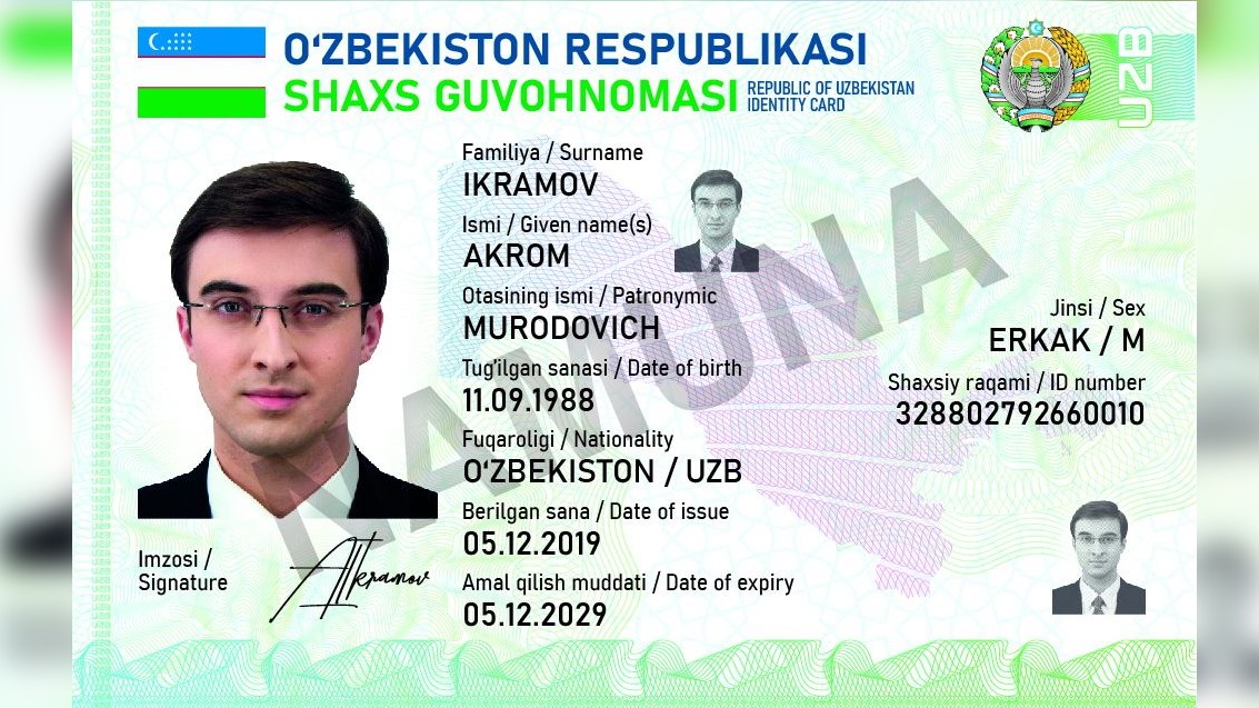 2021 yil 1 yanvardan boshlab biometrik pasport o'rniga ID-kartalar beriladi